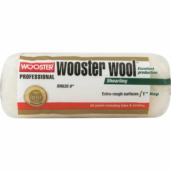 Wooster Wooster RR635 9 in. Wooster Wool 1 in. Nap Roller Cover 0RR6350090